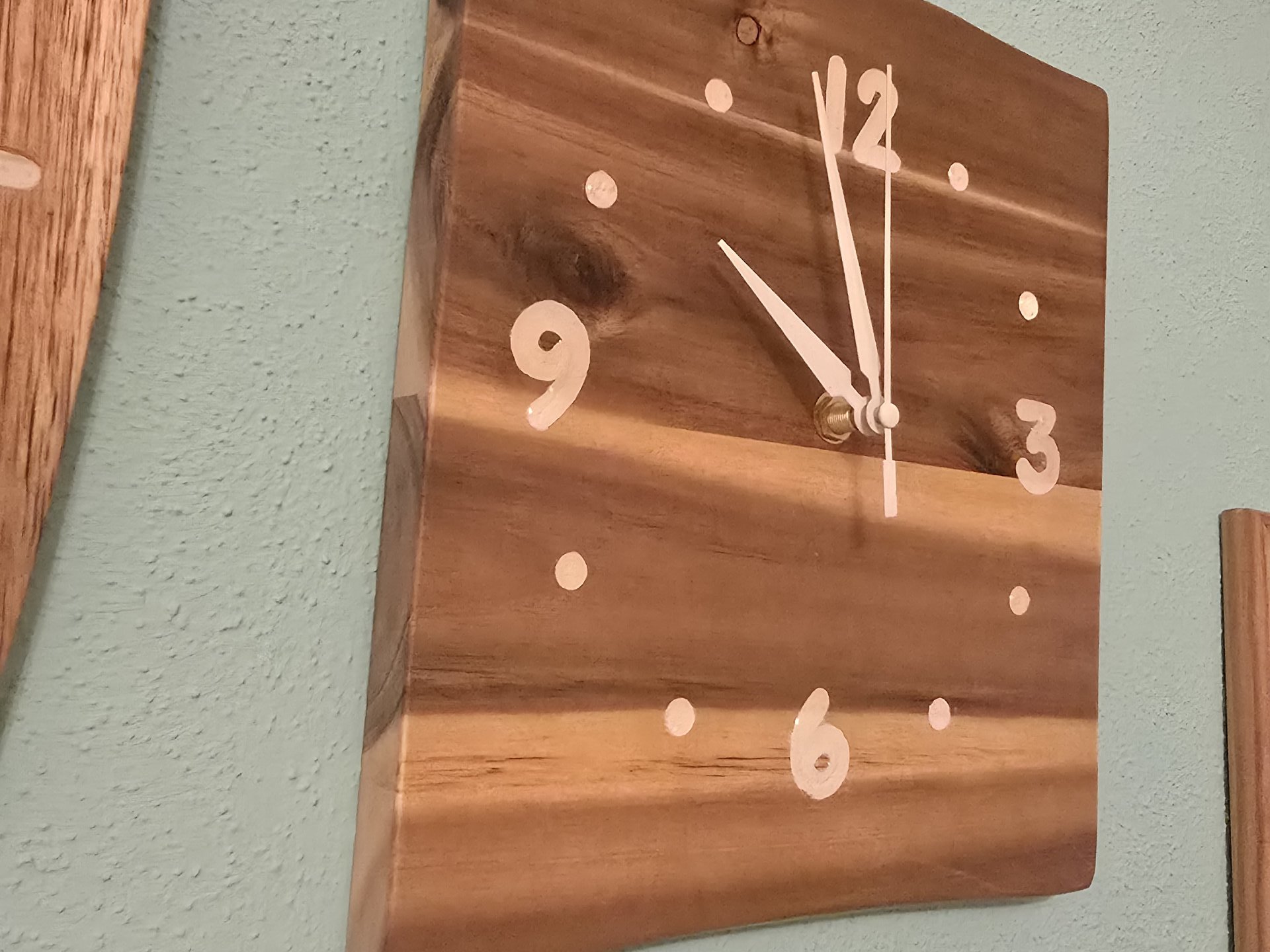Acacia Wood Clock