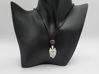 Wolf Necklaces with Wooden Pearl