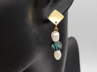 Abalone Freshwater Pearl Earrings