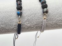 Lava Stone and Jasper Pearl Bracelets