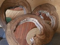 Wood Slice Mirror