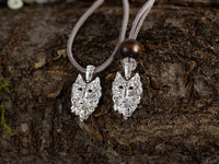 Wolf Necklaces with Wooden Pearl