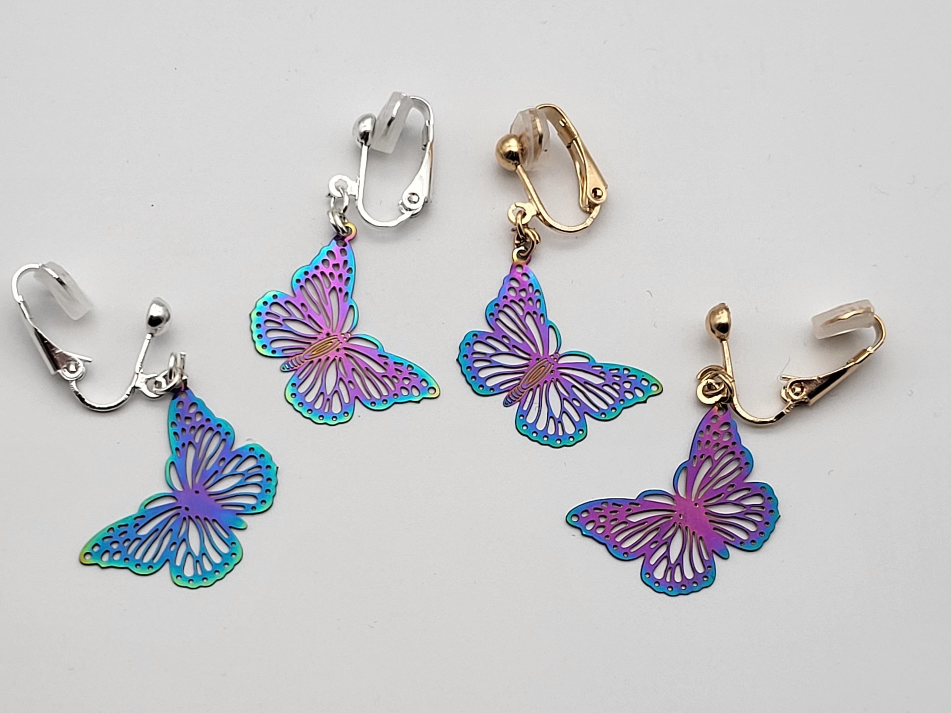 Clip on Butterfly Earrings