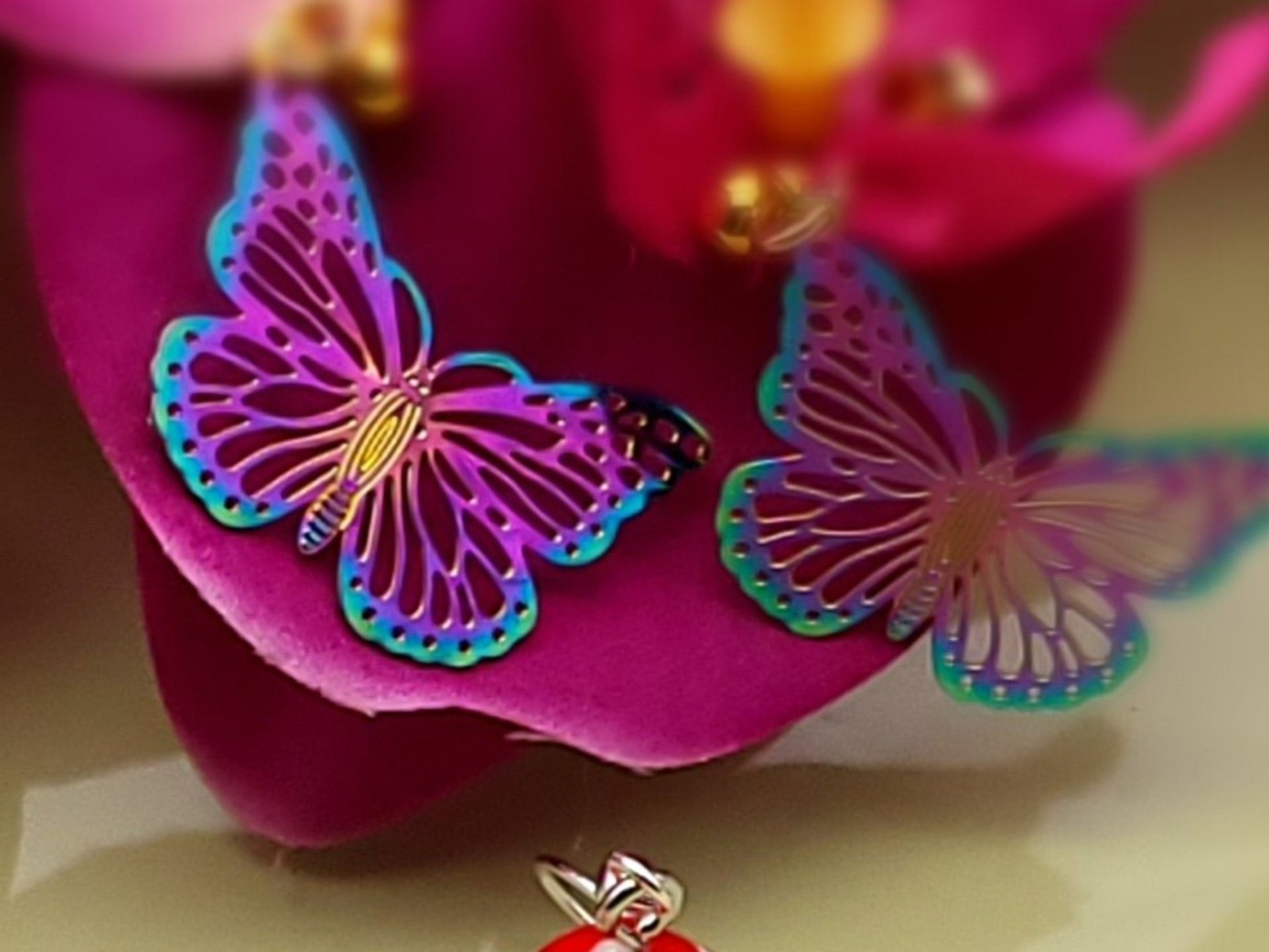 Clip on Butterfly Earrings