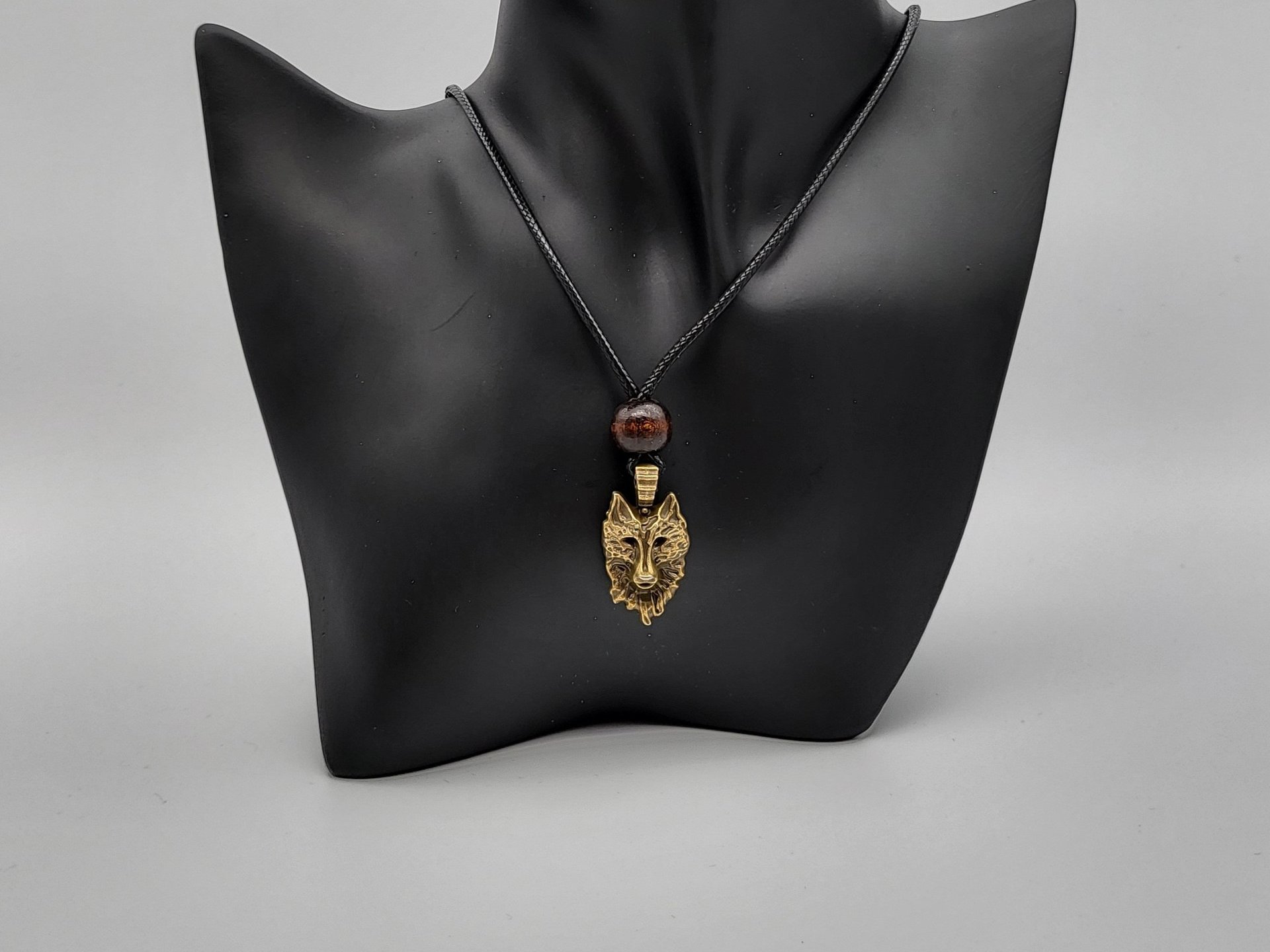 Wolf Necklaces with Wooden Pearl