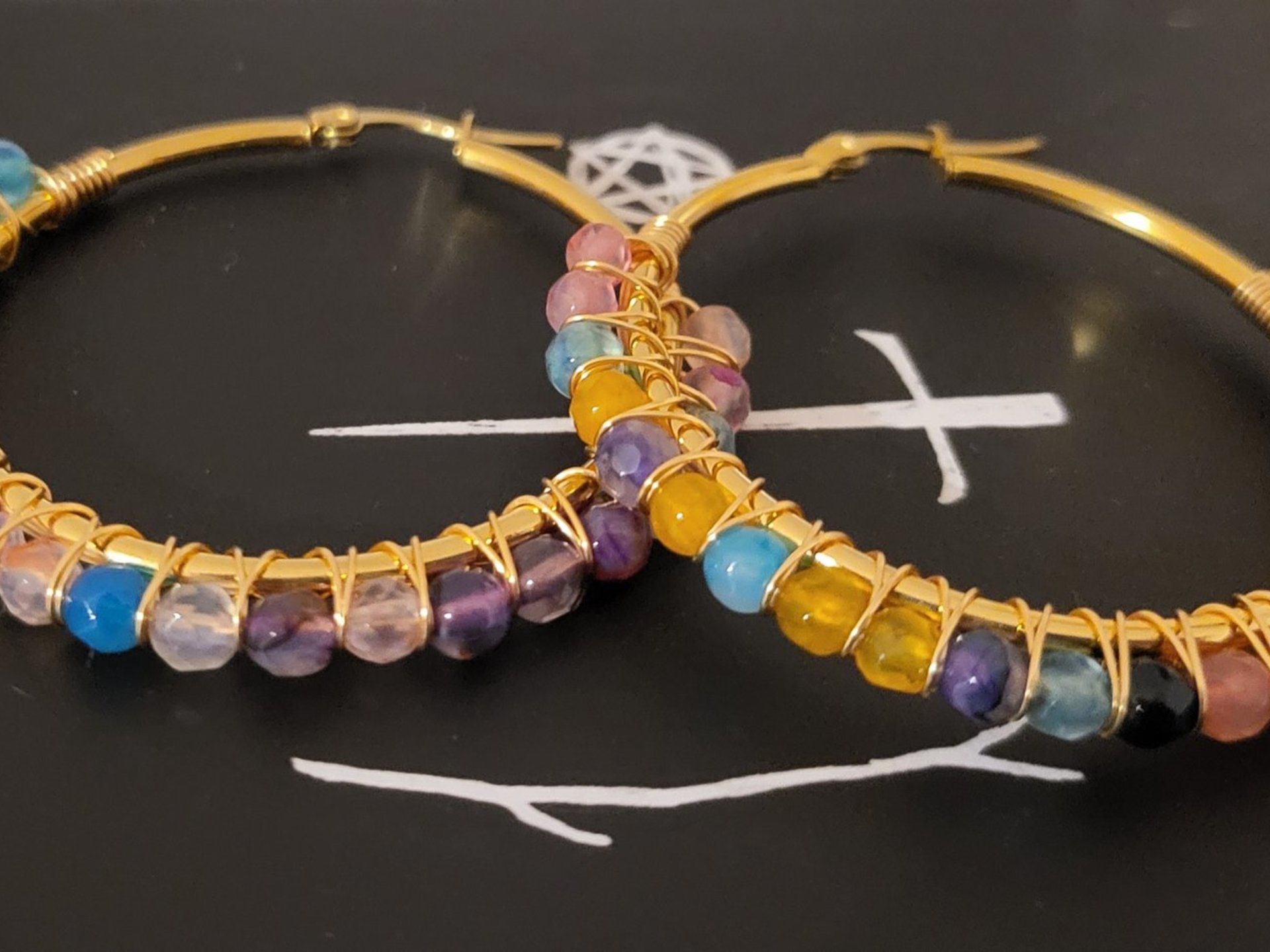 Agate Beads Creolen