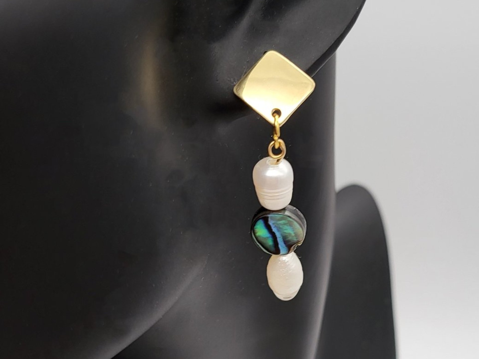 Abalone Freshwater Pearl Earrings