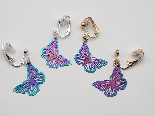 Clip on Butterfly Earrings