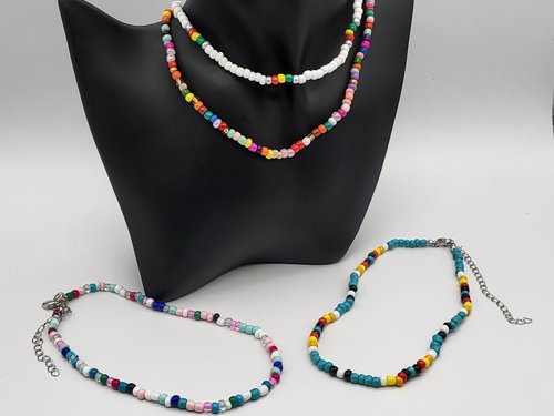 Colorful Seed Pearl Choker
