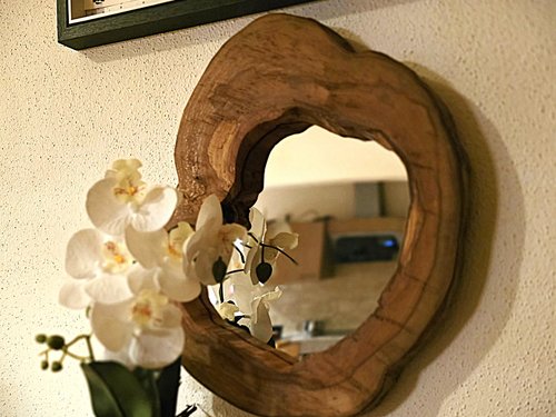 Wood Slice Mirror